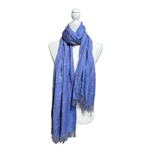 Women’s Scarve 6ft. Blue w/clear beaded  end finish
